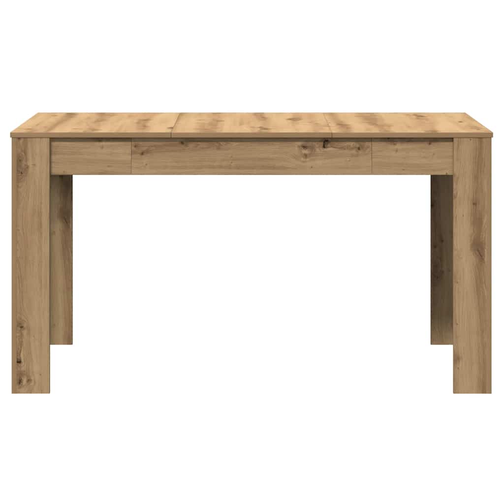 Table à manger chêne artisanal 140x74,5x76 cm bois d'ingénierie