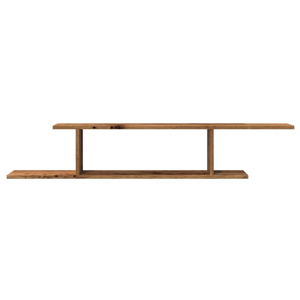 Étagère TV murale vieux bois 125x18x23 cm bois d'ingénierie - XIOS