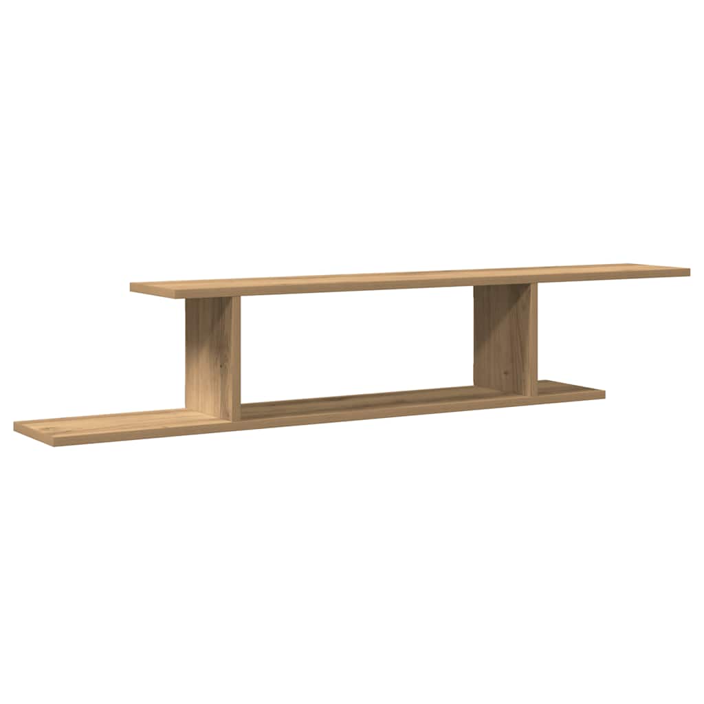 Étagère TV murale chêne artisanal 125x18x23cm bois d'ingénierie - XIOS