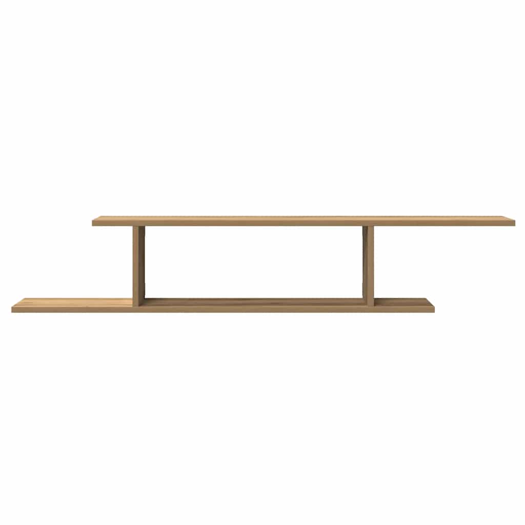 Étagère TV murale chêne artisanal 125x18x23cm bois d'ingénierie - XIOS