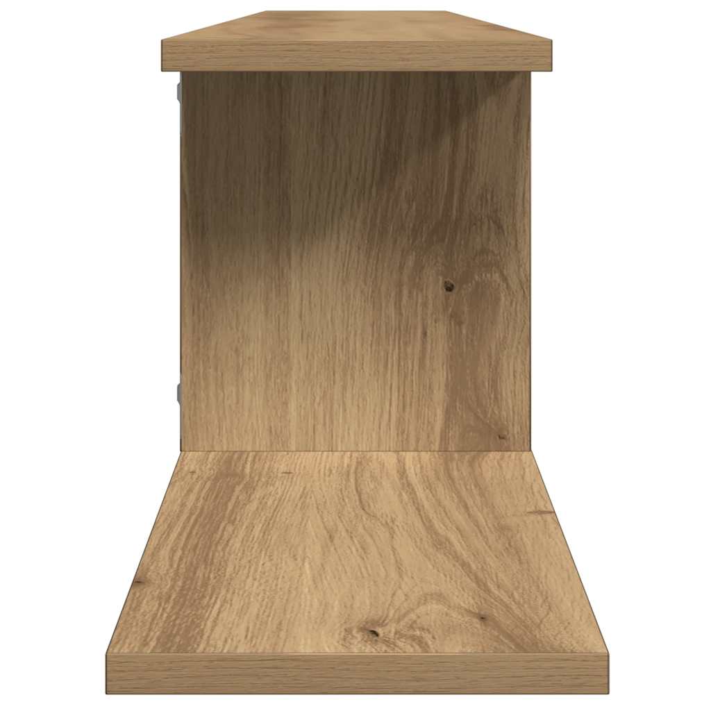 Étagère TV murale chêne artisanal 125x18x23cm bois d'ingénierie - XIOS