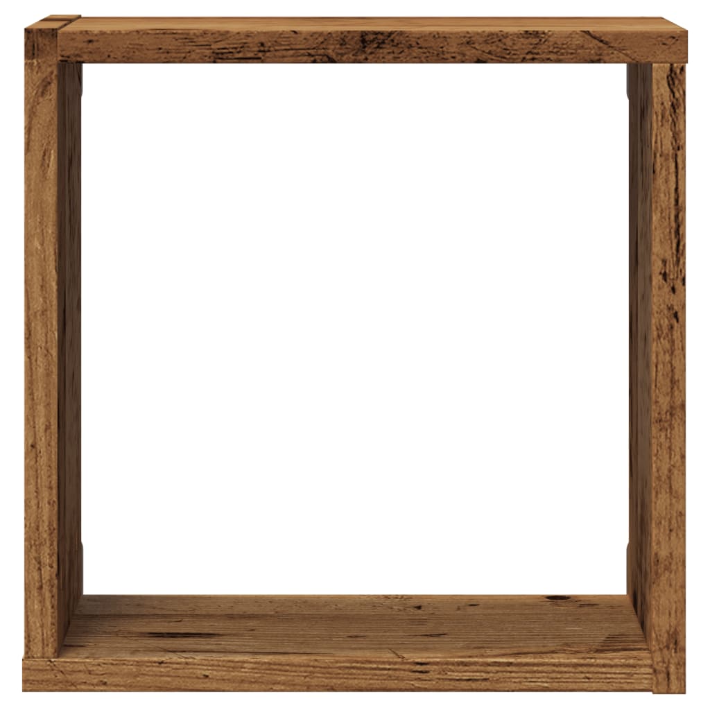 Étagères cube murales 6 pcs vieux bois 30x15x30 cm - XIOS