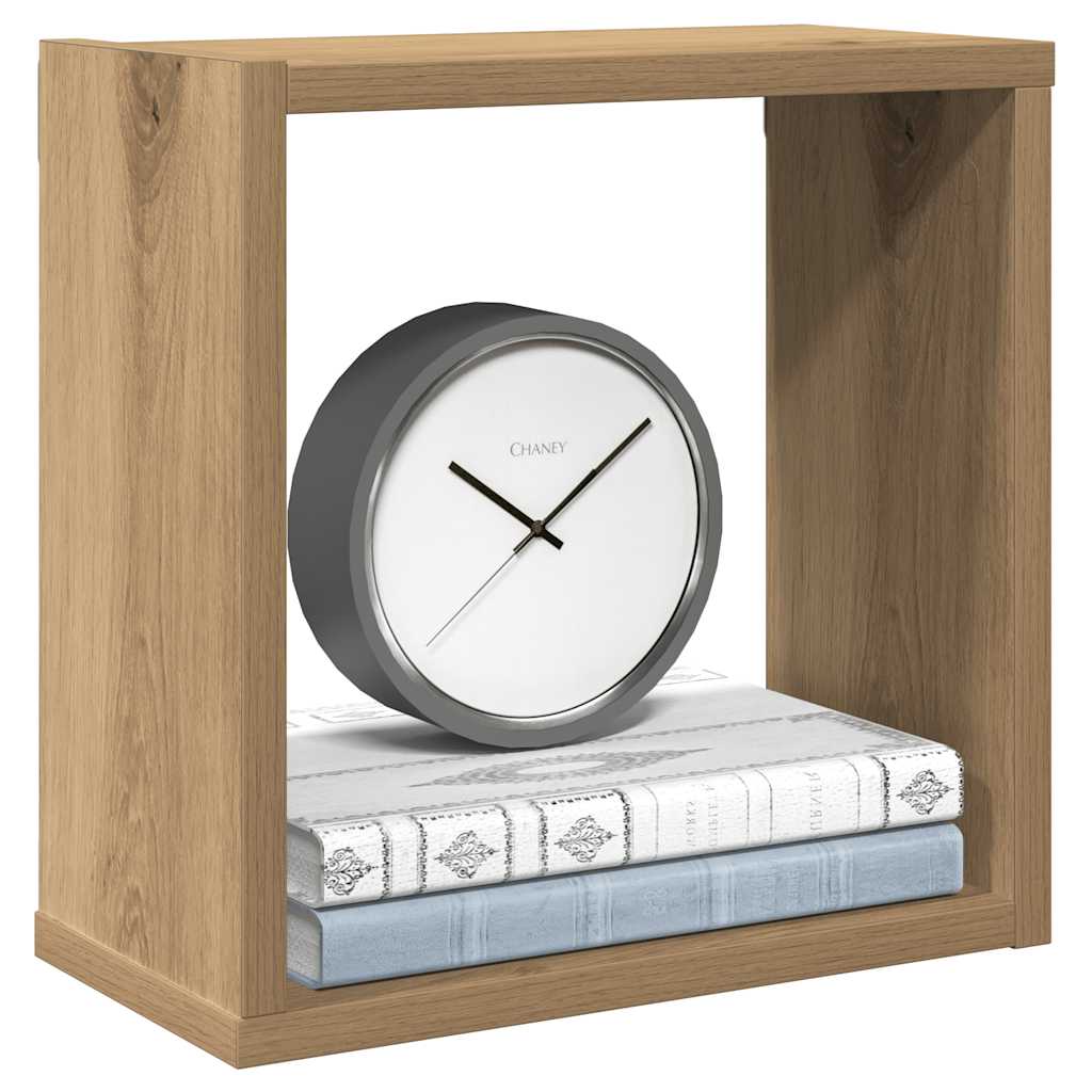 Étagères cube murales 2 pcs chêne artisanal bois ingénierie - XIOS