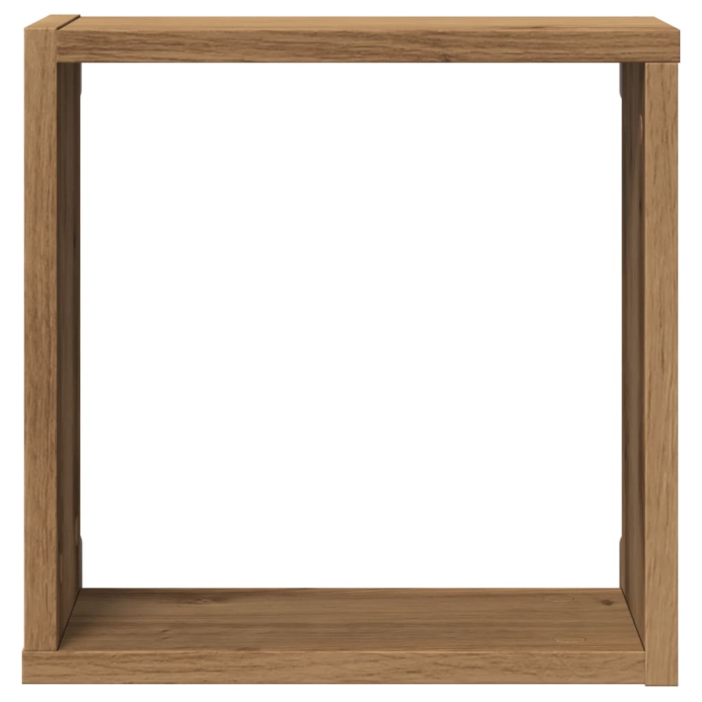 Étagères cube murales 4 pcs chêne artisanal bois d'ingénierie - XIOS