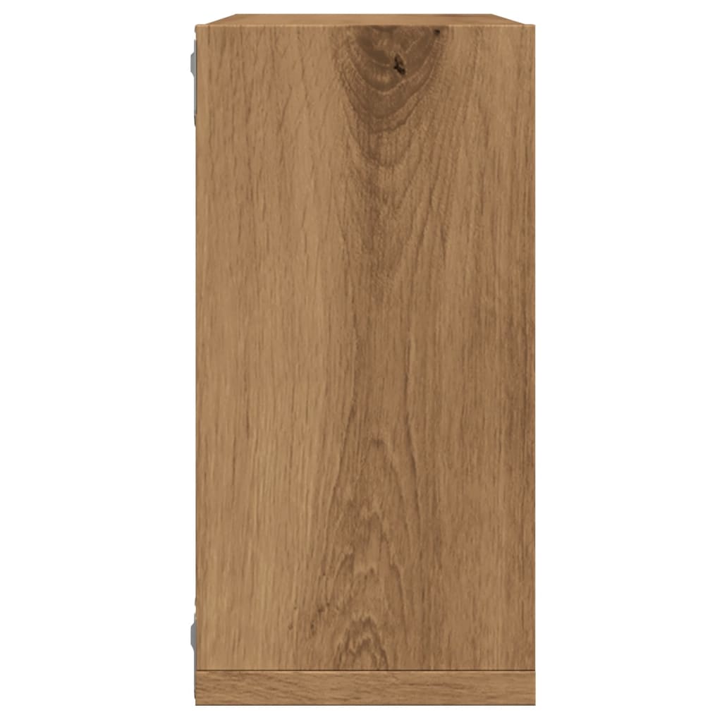Étagères cube murales 4 pcs chêne artisanal bois d'ingénierie - XIOS