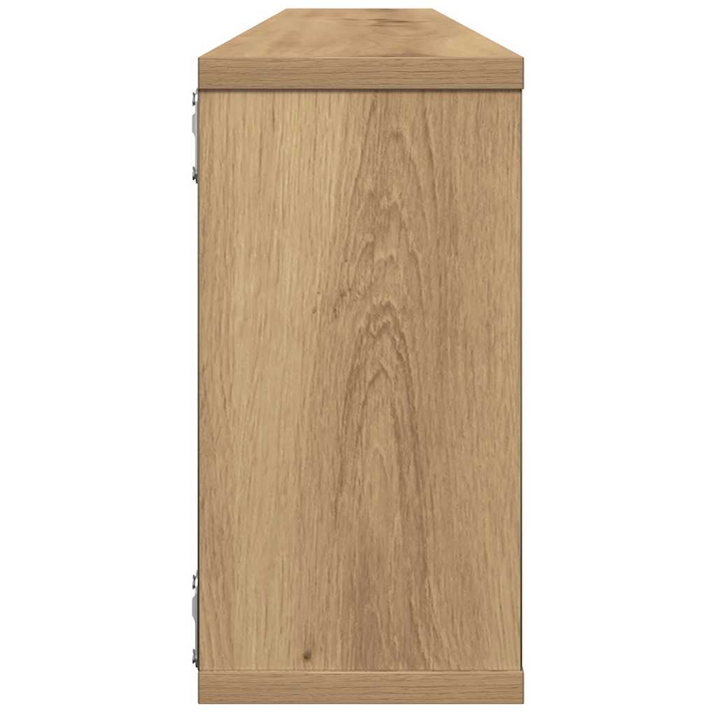 Étagères cube murales 2 pcs chêne artisanal bois ingénierie - XIOS