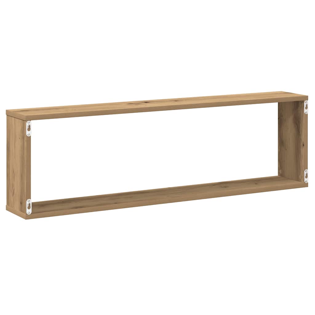 Étagères cube murales 2 pcs chêne artisanal bois ingénierie - XIOS