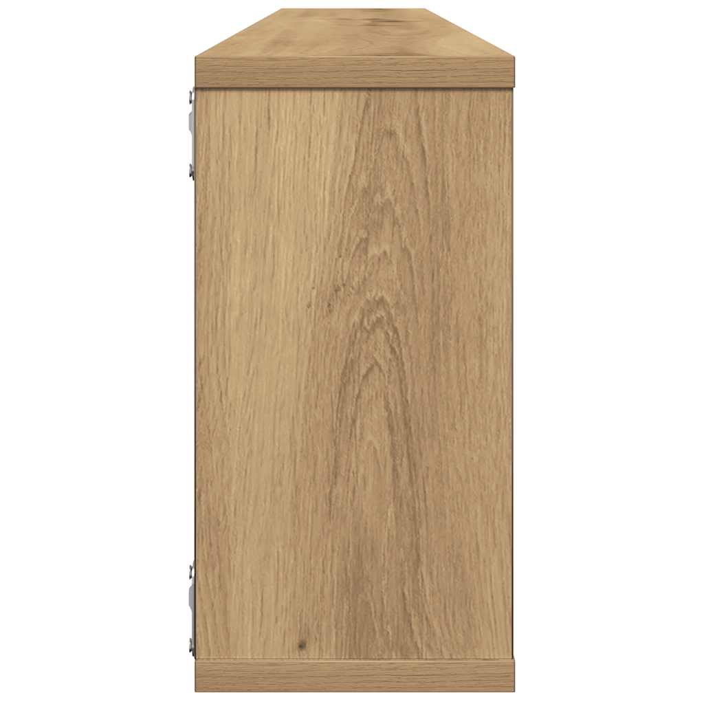 Étagères cube murales 4 pcs chêne artisanal 100x15x30 cm - XIOS
