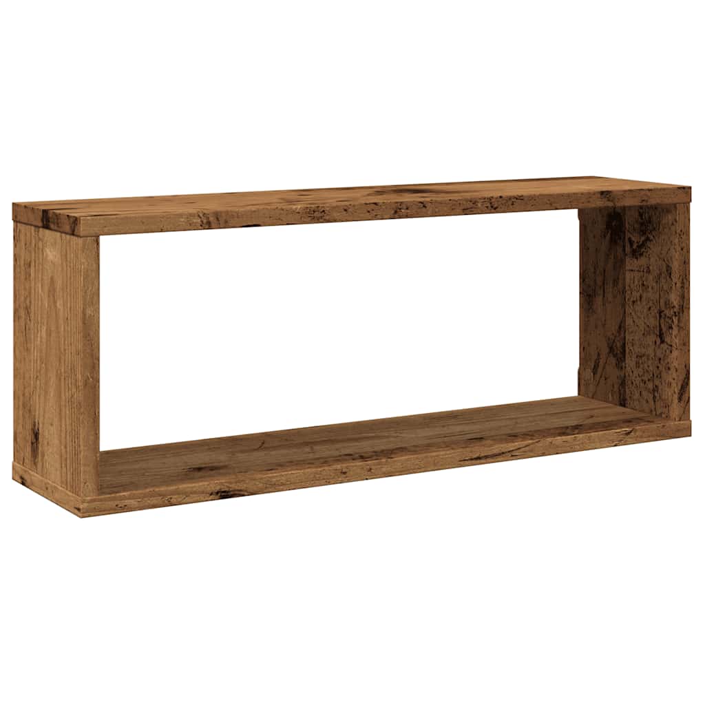 Étagères murales cube 2 pcs vieux bois 60x15x23 cm - XIOS