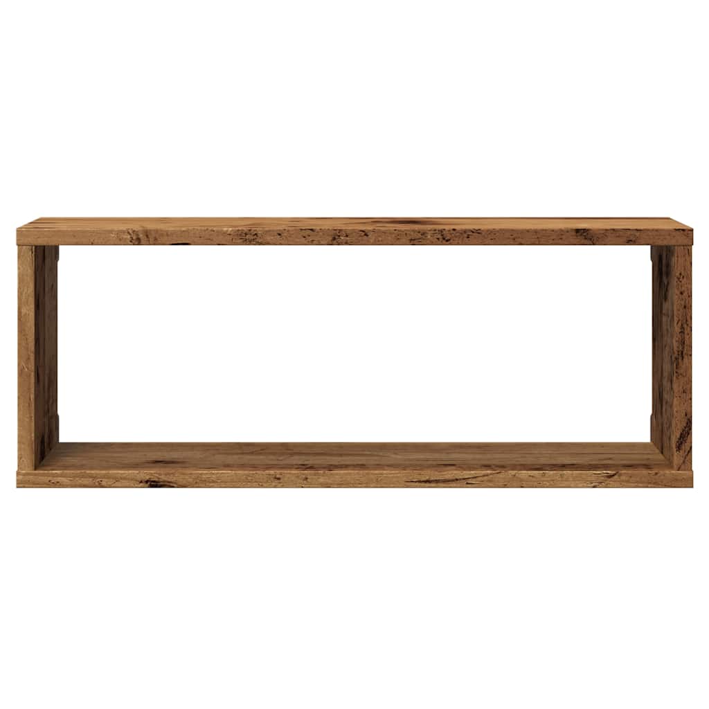 Étagères murales cube 2 pcs vieux bois 60x15x23 cm - XIOS