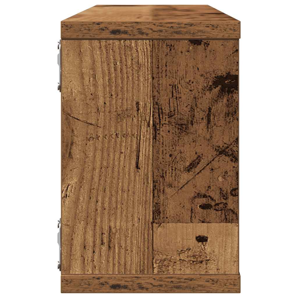 Étagères murales cube 4 pcs vieux bois 60x15x23 cm - XIOS