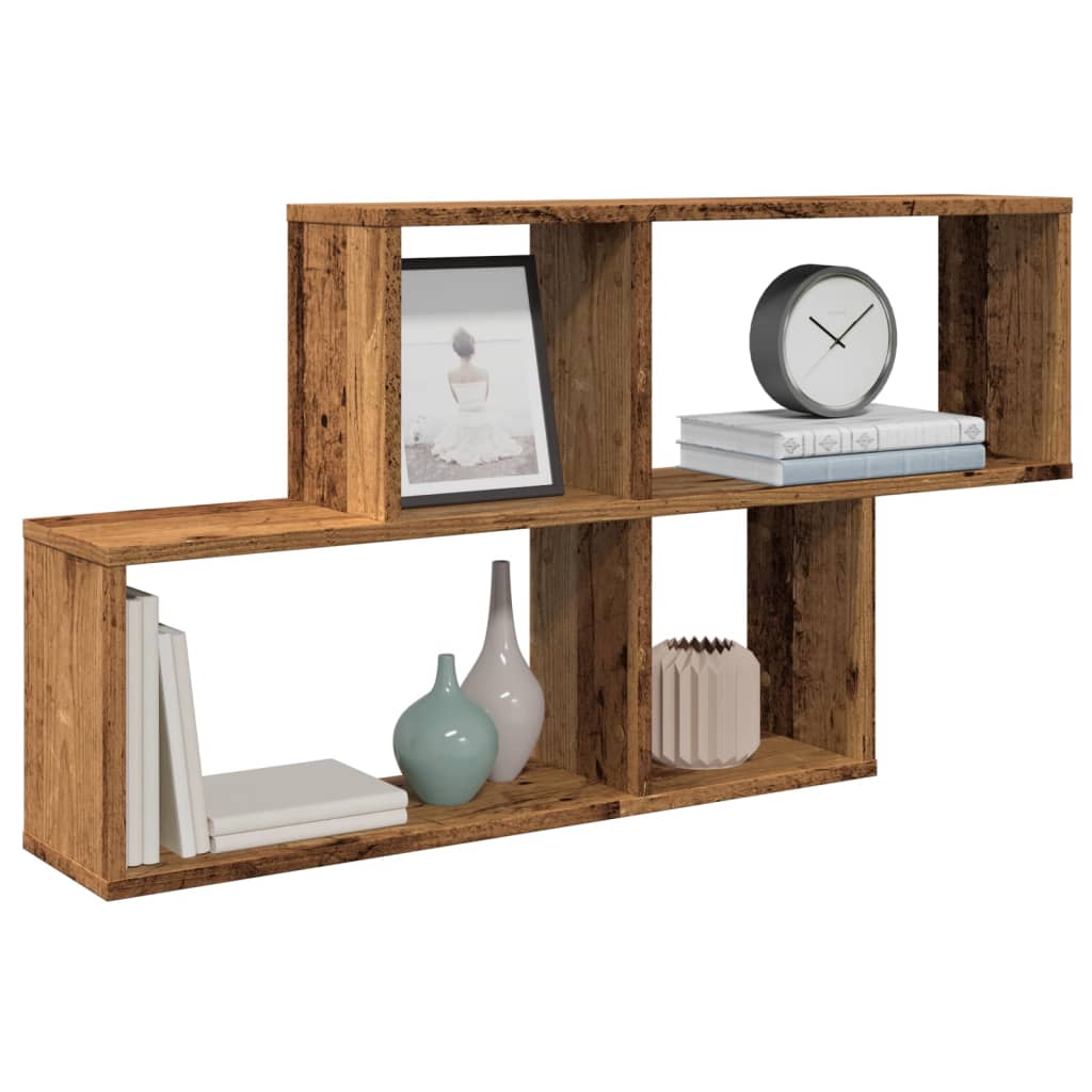 Étagère murale vieux bois 100x18x53 cm bois d'ingénierie - XIOS