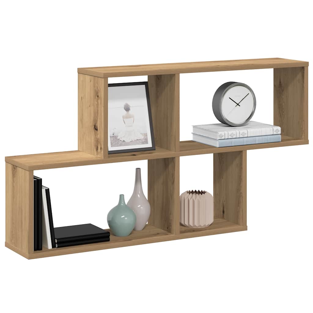 Étagère murale chêne artisanal 100x18x53 cm bois d'ingénierie - XIOS