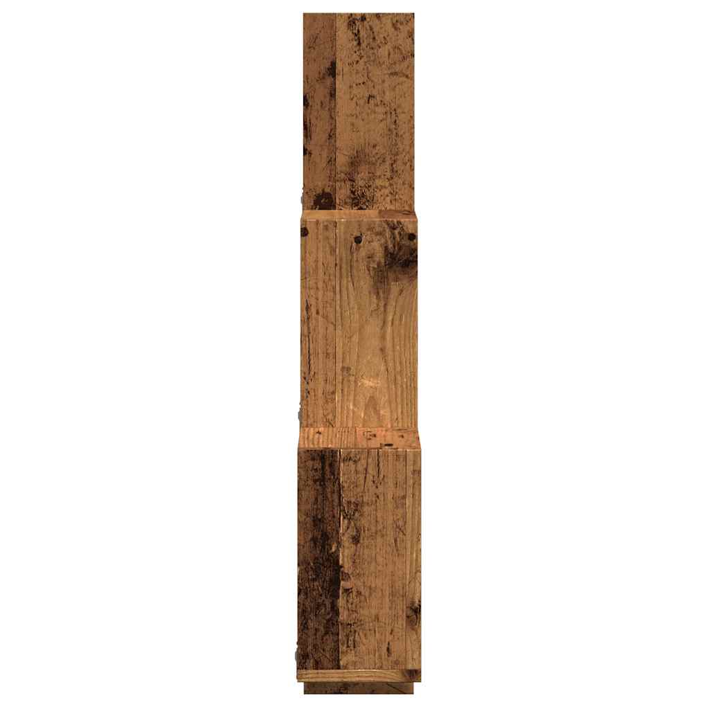 Étagère murale sous forme de cube vieux bois 78x15x93 cm - XIOS