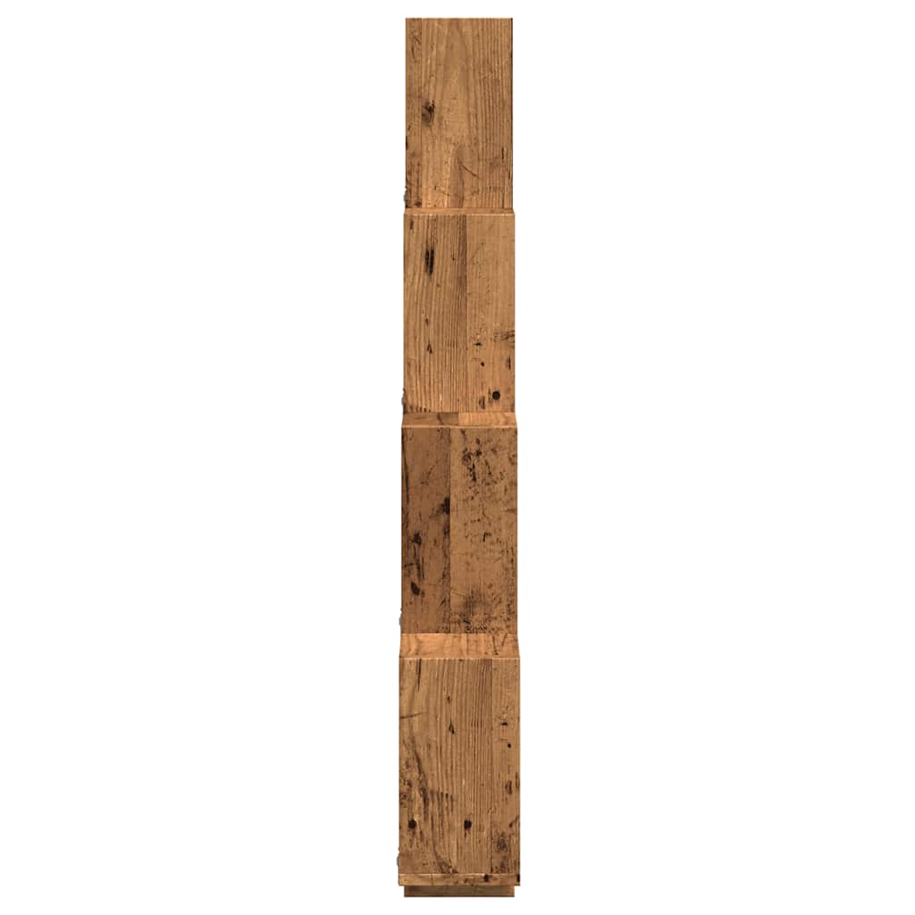 Étagère murale en forme de cube vieux bois 90x15x119,5 cm - XIOS