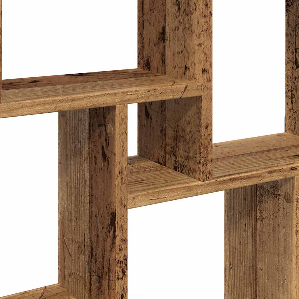 Étagère murale en forme de cube vieux bois 90x15x119,5 cm - XIOS