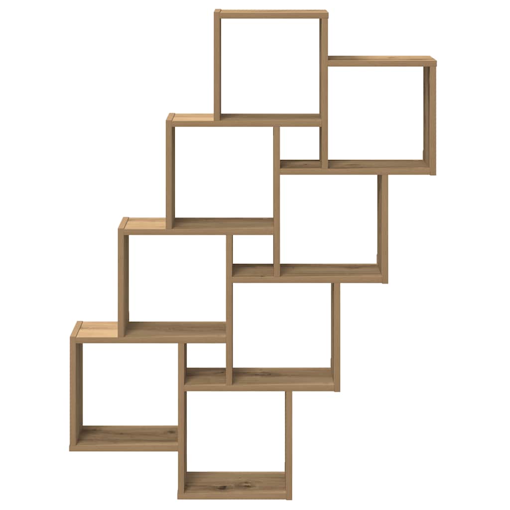 Étagère murale en forme de cube chêne artisanal 90x15x119,5 cm - XIOS