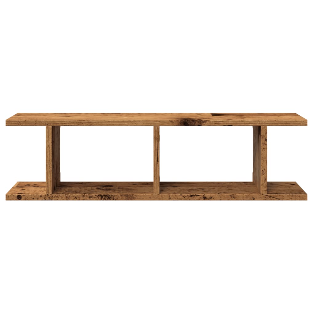 Étagères murales 2 pcs vieux bois 75x18x20 cm bois d'ingénierie - XIOS