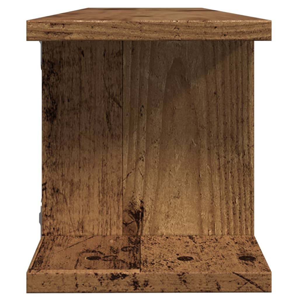 Étagères murales 2 pcs vieux bois 75x18x20 cm bois d'ingénierie - XIOS