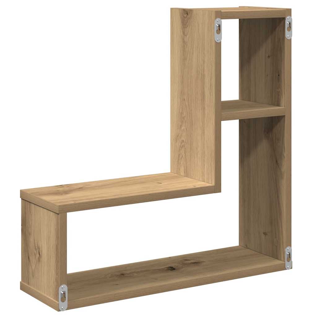 Étagères cube murales 2 pcs chêne artisanal bois d'ingénierie - XIOS