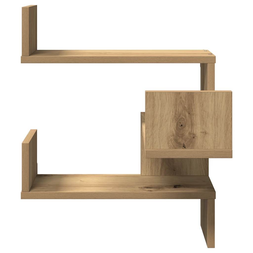 Étagère d'angle murale chêne artisanal 40x40x49,5 cm - XIOS