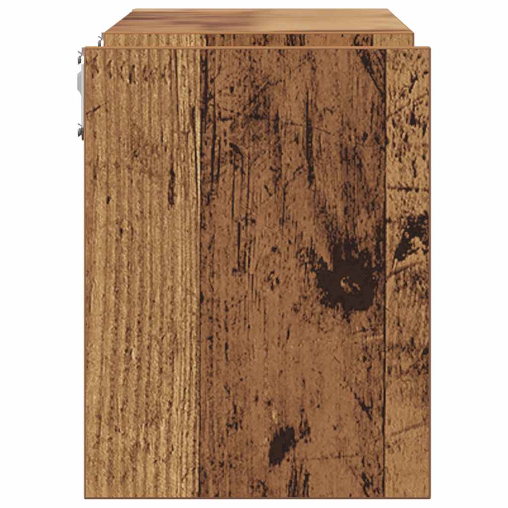 Étagères murales 2 pcs vieux bois 100x15x20cm bois d'ingénierie - XIOS