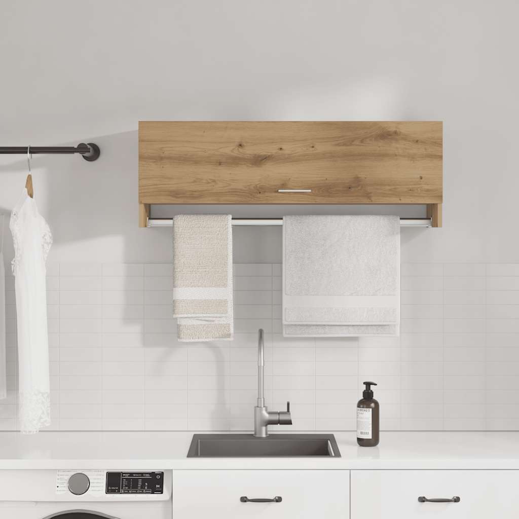 Garde-robe chêne artisanal 100x32,5x35 cm bois d'ingénierie - XIOS