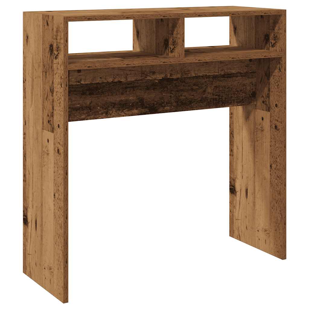 Table console vieux bois 78x30x80 cm bois d'ingénierie - XIOS