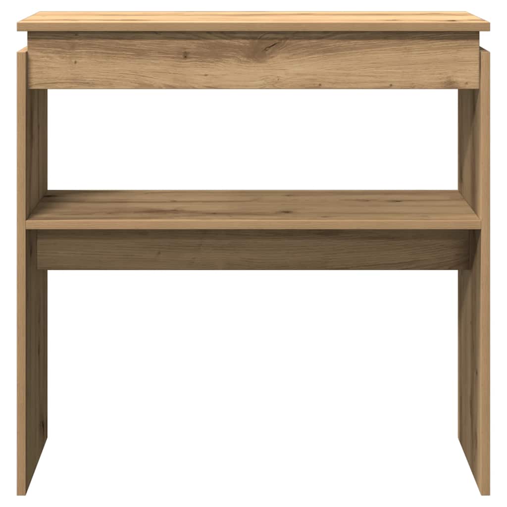 Table console chêne artisanal 80x30x80 cm bois d'ingénierie - XIOS