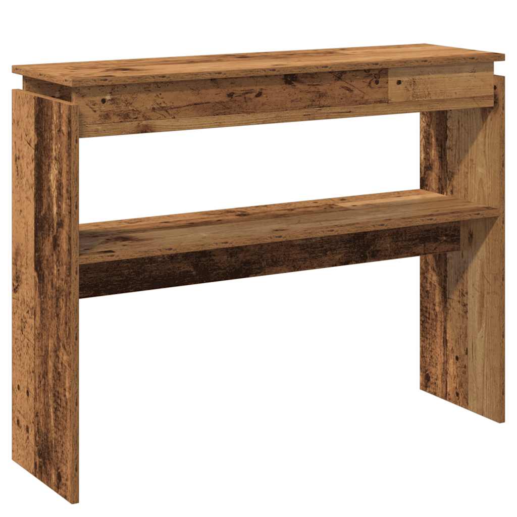 Table console vieux bois 102x30x80 cm bois d'ingénierie - XIOS