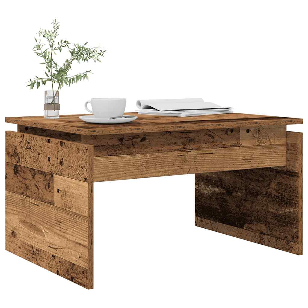 Table basse vieux bois 68x50x38 cm bois d'ingénierie - XIOS