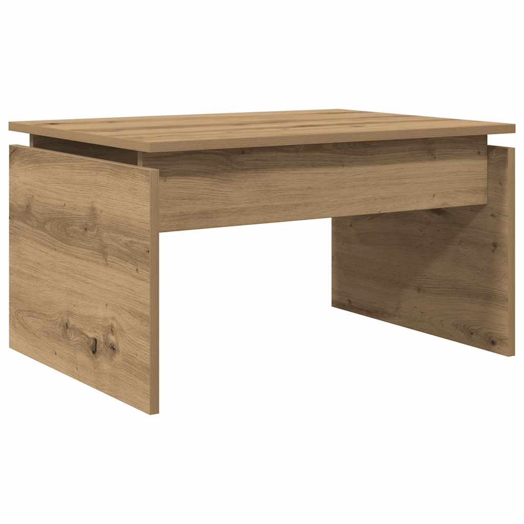 Table basse chêne artisanal 68x50x38 cm bois d'ingénierie - XIOS