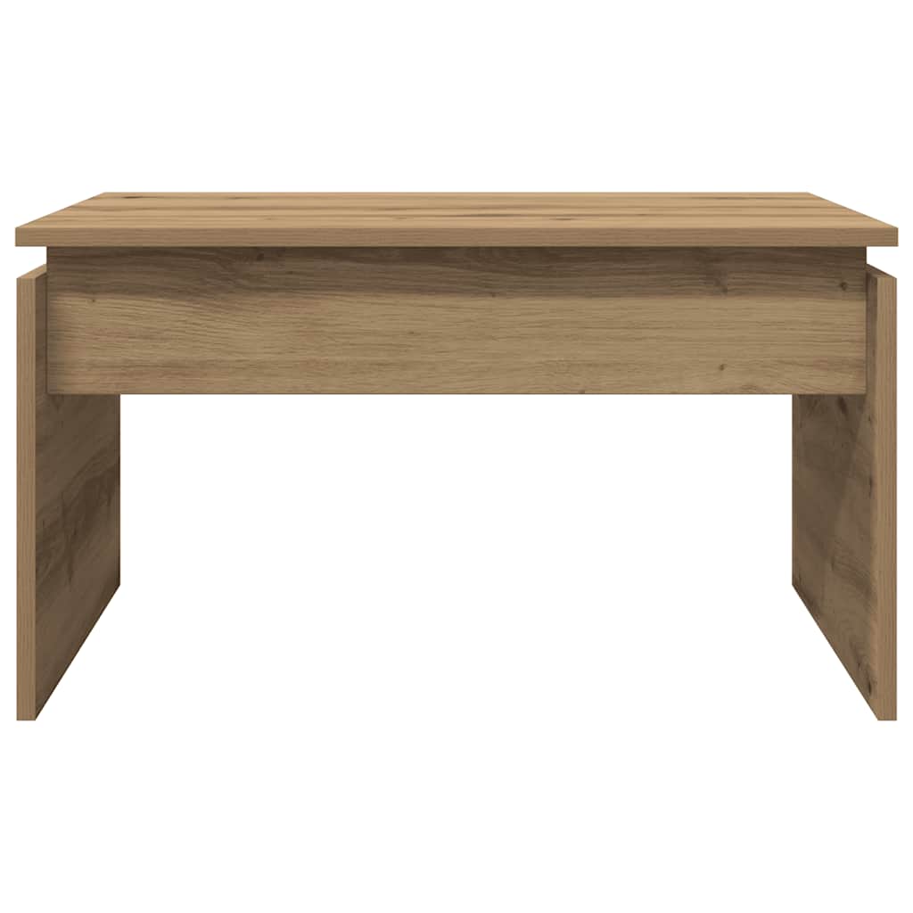 Table basse chêne artisanal 68x50x38 cm bois d'ingénierie - XIOS