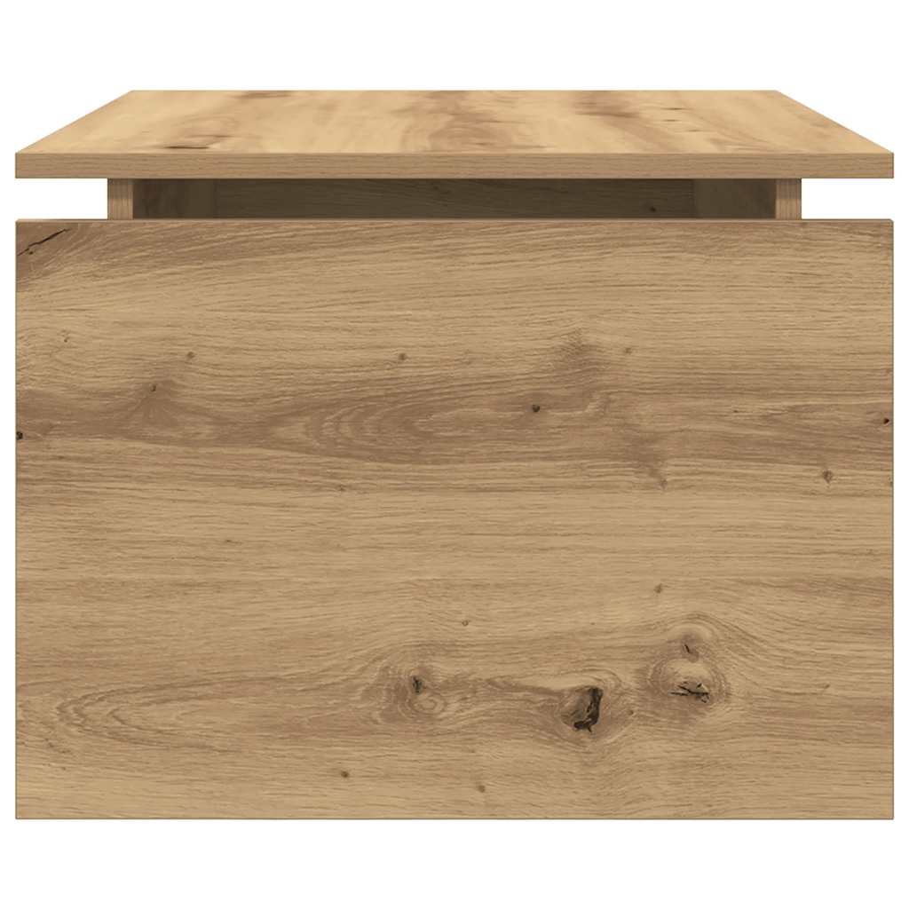 Table basse chêne artisanal 68x50x38 cm bois d'ingénierie - XIOS