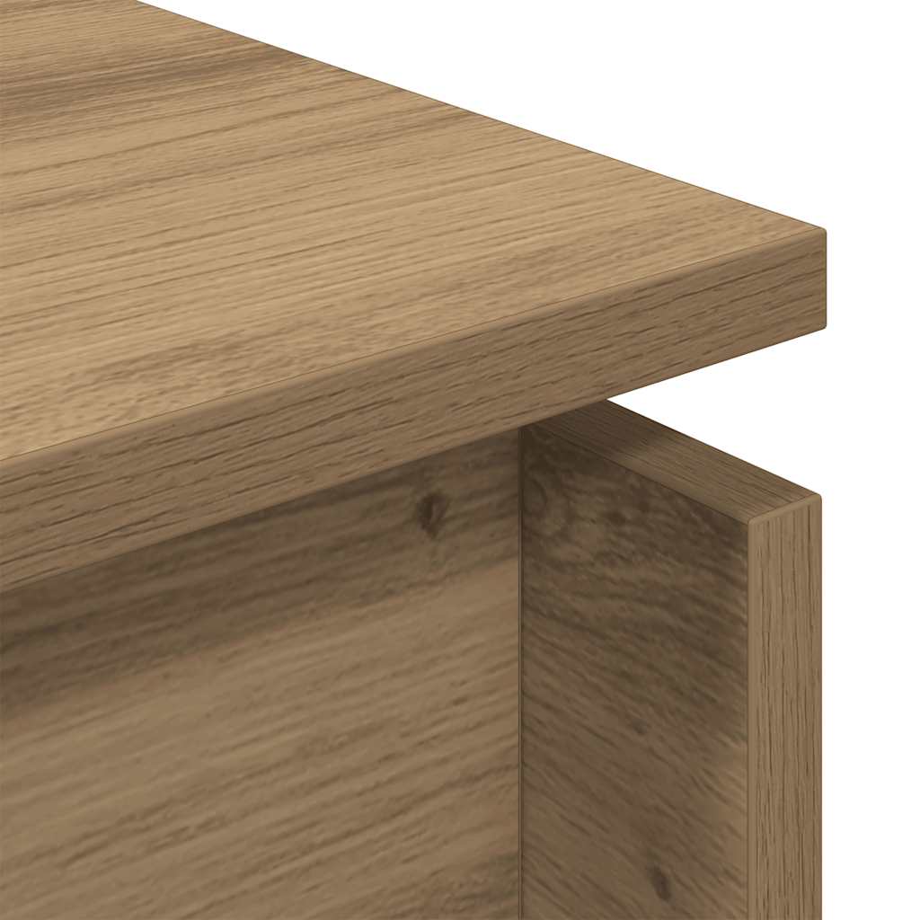 Table basse chêne artisanal 68x50x38 cm bois d'ingénierie - XIOS