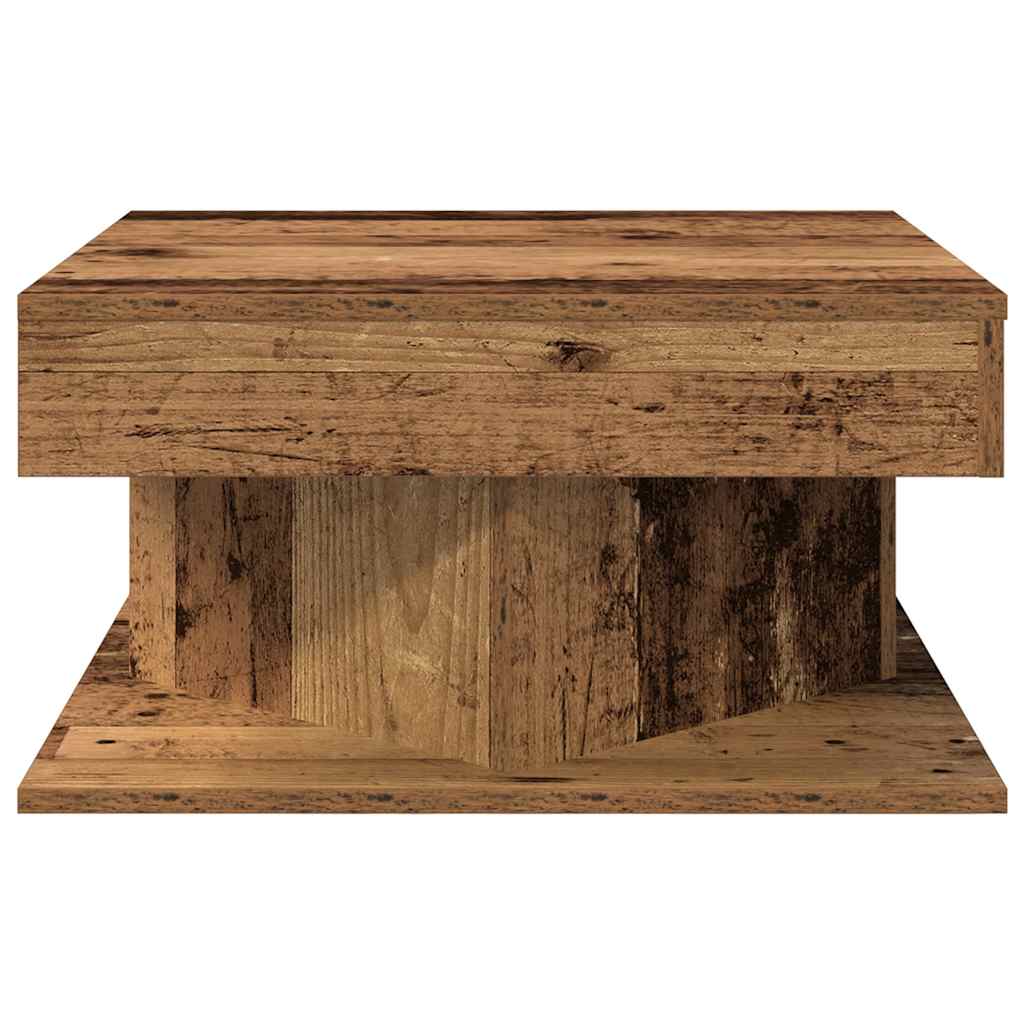 Table basse vieux bois 55x55x30 cm bois d'ingénierie - XIOS