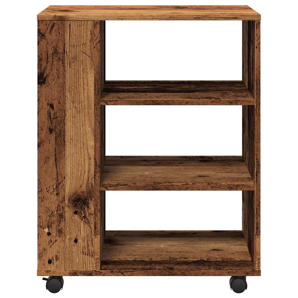 Armoire à roulettes vieux bois 60x35x75 cm bois d'ingénierie - XIOS