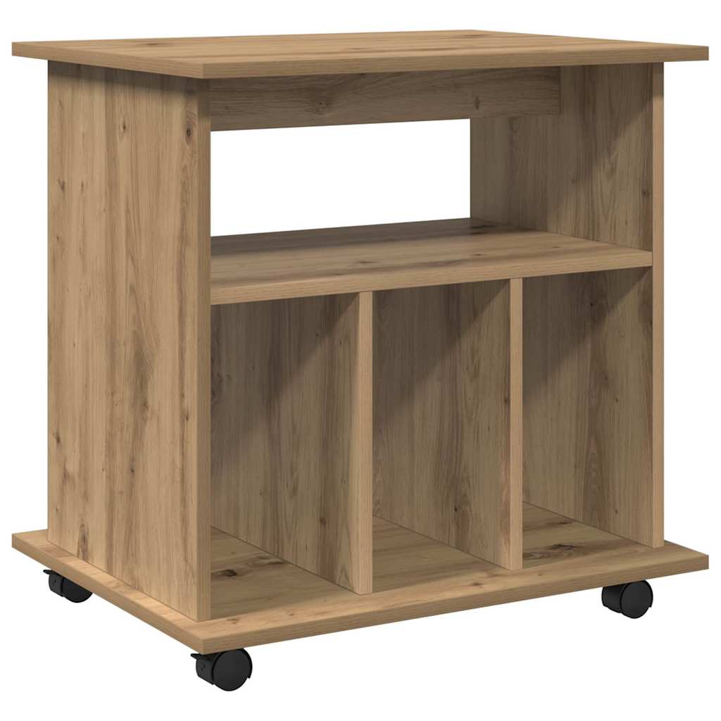 Armoire roulante chêne artisanal 60x45x60 cm bois d'ingénierie - XIOS