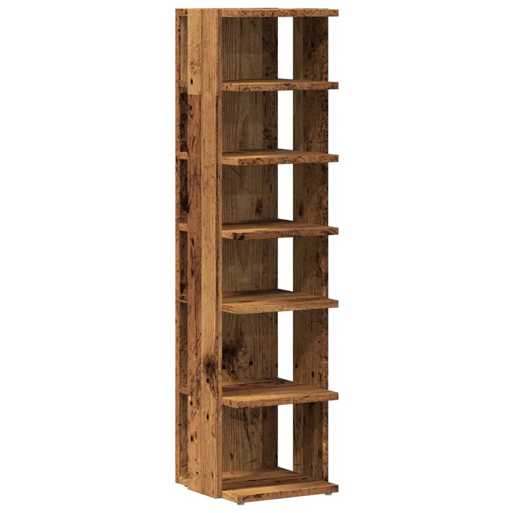 Armoire à chaussures vieux bois 28x27x102 cm bois d'ingénierie - XIOS