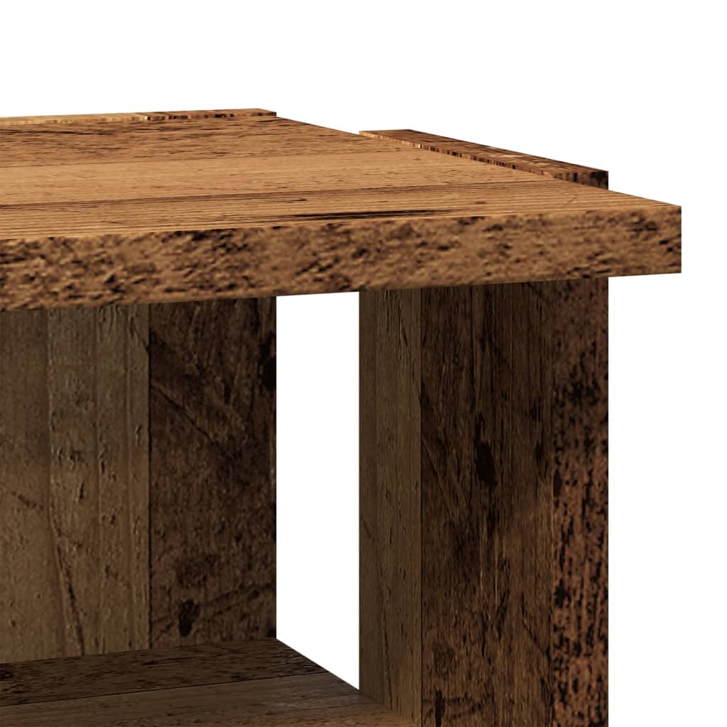 Armoire à chaussures vieux bois 28x27x102 cm bois d'ingénierie - XIOS
