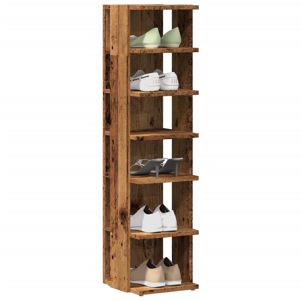 Armoire à chaussures vieux bois 28x27x102 cm bois d'ingénierie - XIOS