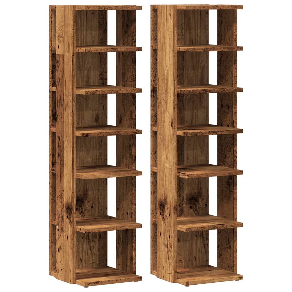 Armoires à chaussures 2 pcs vieux bois bois d'ingénierie - XIOS