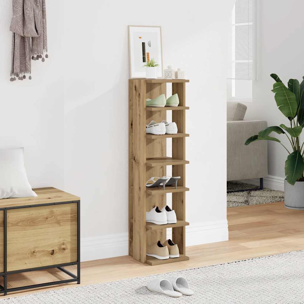 Armoire à chaussures chêne artisanal bois d'ingénierie - XIOS