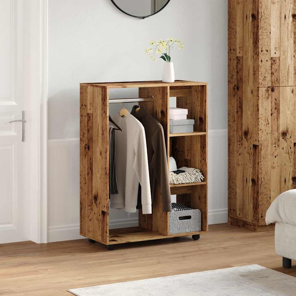 Garde-robe vieux bois 80x40x110 cm bois d'ingénierie - XIOS