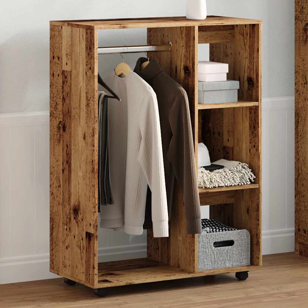Garde-robe vieux bois 80x40x110 cm bois d'ingénierie - XIOS