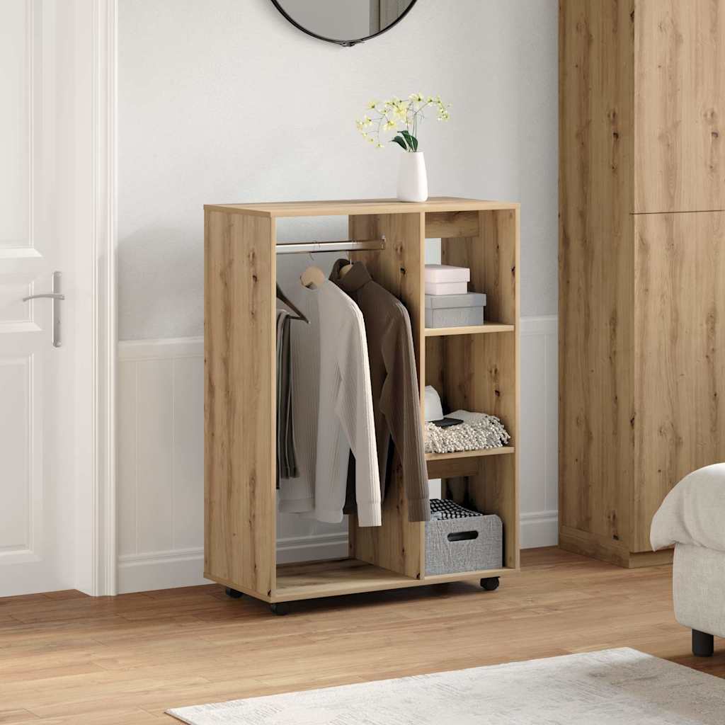 Garde-robe chêne artisanal 80x40x110 cm bois d'ingénierie - XIOS