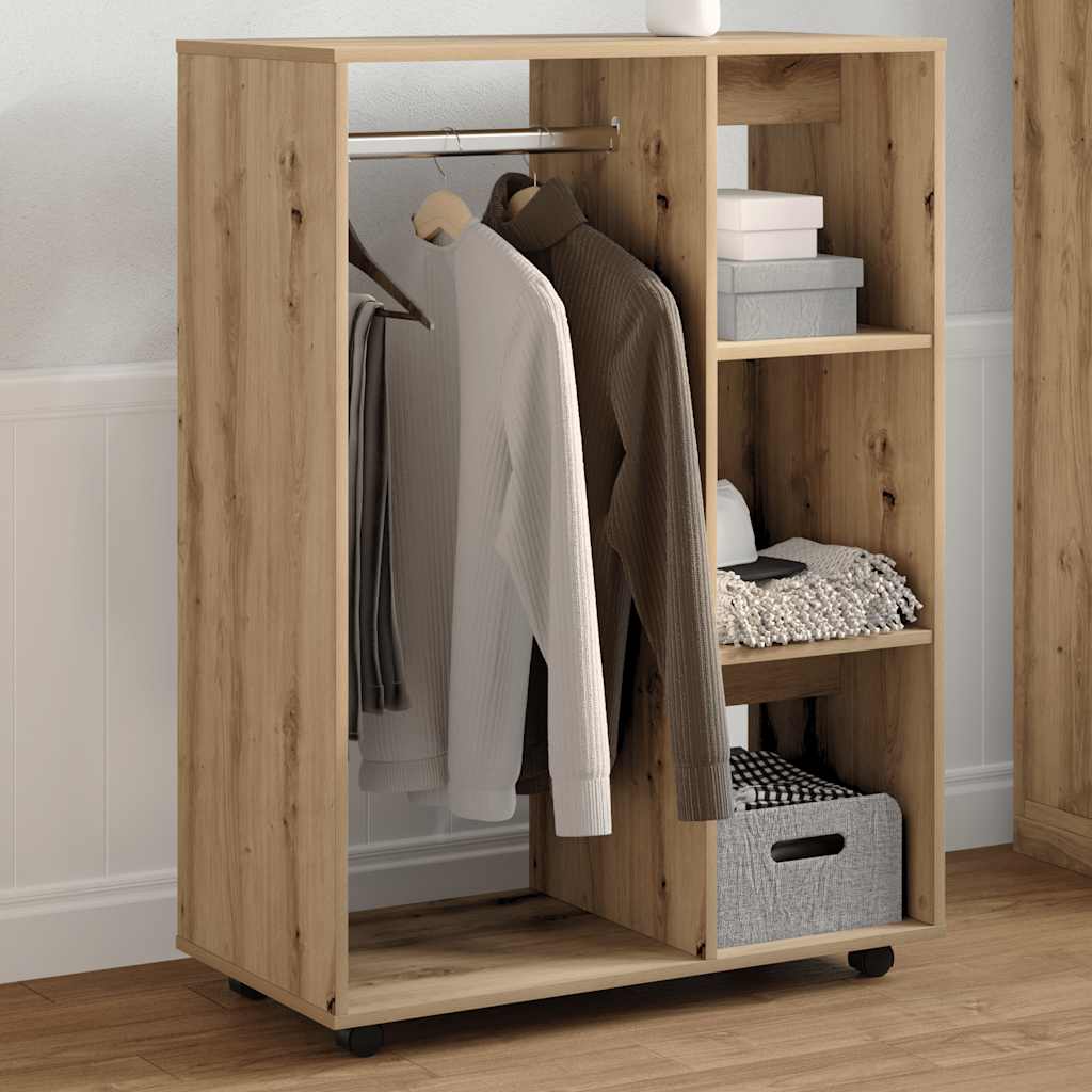 Garde-robe chêne artisanal 80x40x110 cm bois d'ingénierie - XIOS