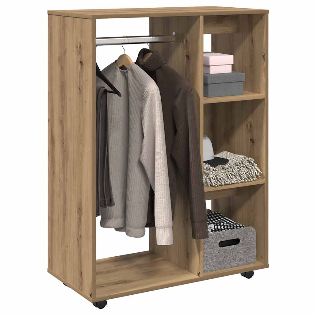 Garde-robe chêne artisanal 80x40x110 cm bois d'ingénierie - XIOS