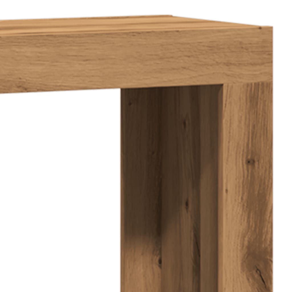Tables basses gigognes 3 pcs chêne artisanal bois d'ingénierie XIOS