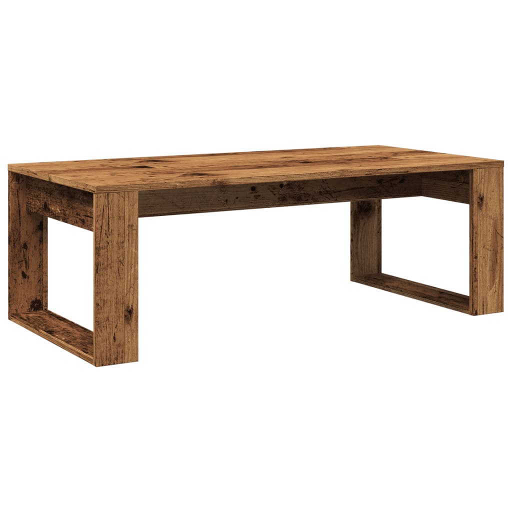 Table basse vieux bois 102x50x35 cm bois d'ingénierie - XIOS